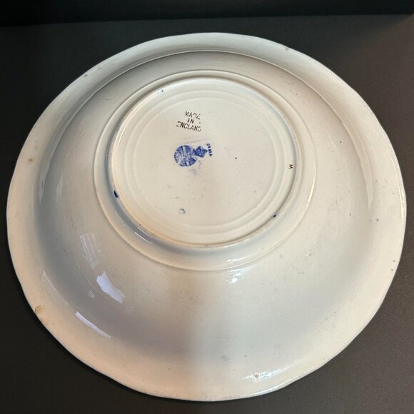 1910 - JKL Fenton Osaka England White, Gold & Blue China Bowl - Picture 3 of 5